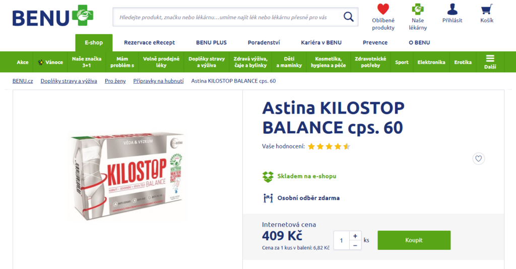 kilostop balance recenze